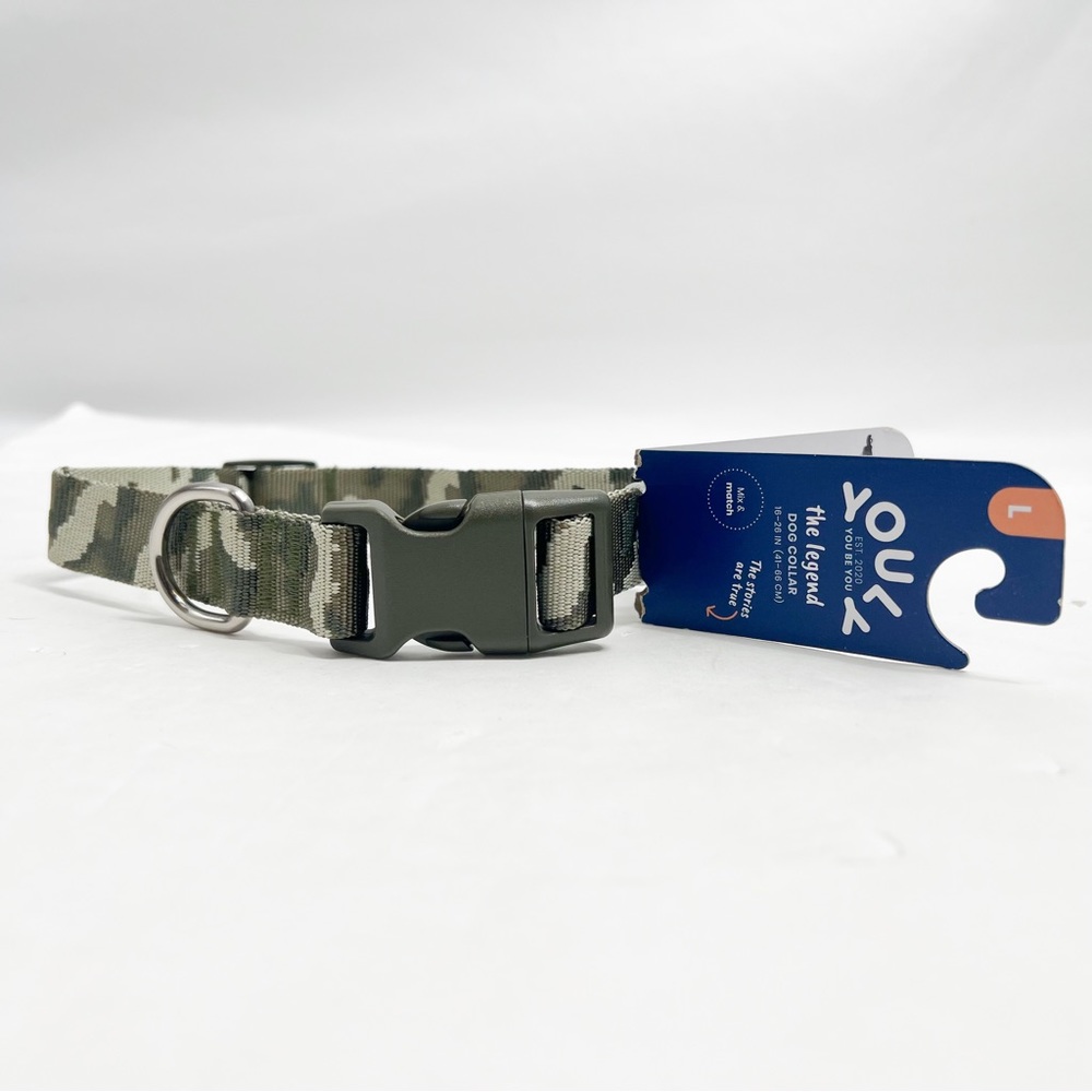 YOULY Camo Snap Buckle Dog Collar size Large